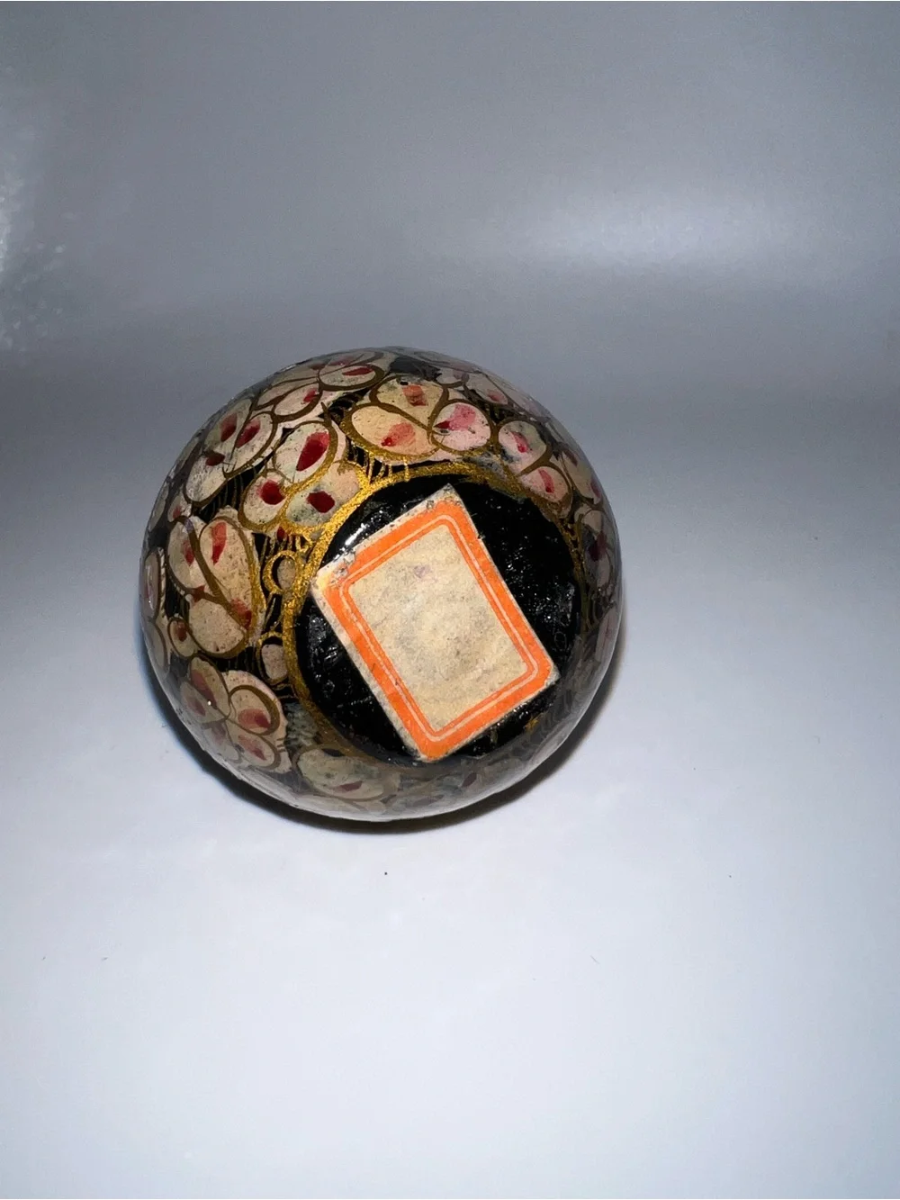 Decorative Floral Pear Sculpture – Black and Gold